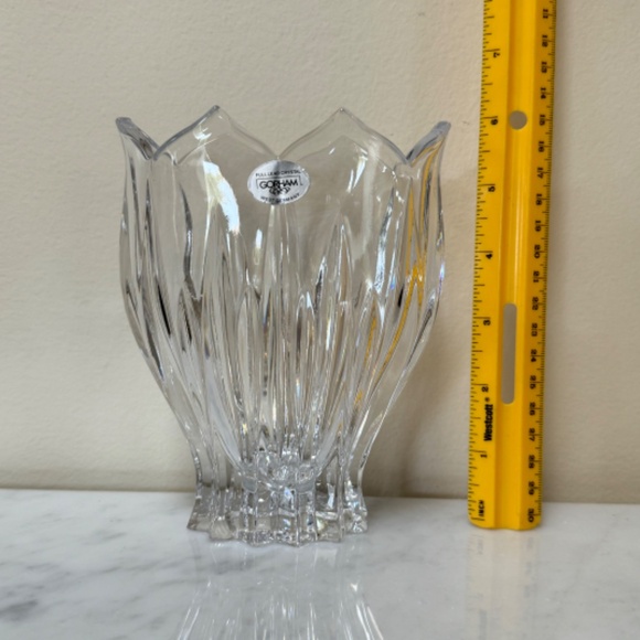 Vintage (1990-1994) Gorham "Lotus Collection" Pocket Crystal Vase West Germany - Picture 13 of 13
